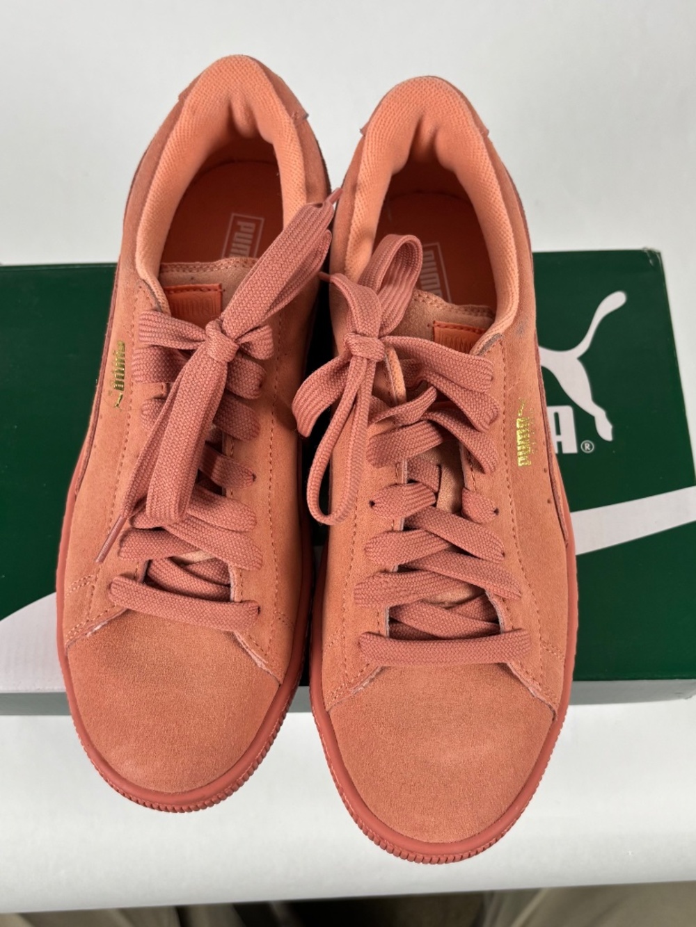Puma, Suede, Skate/Court, Sneakers, Pale Pink/Samon Women's Size 8.5- 39 UK - Picture 5 of 12